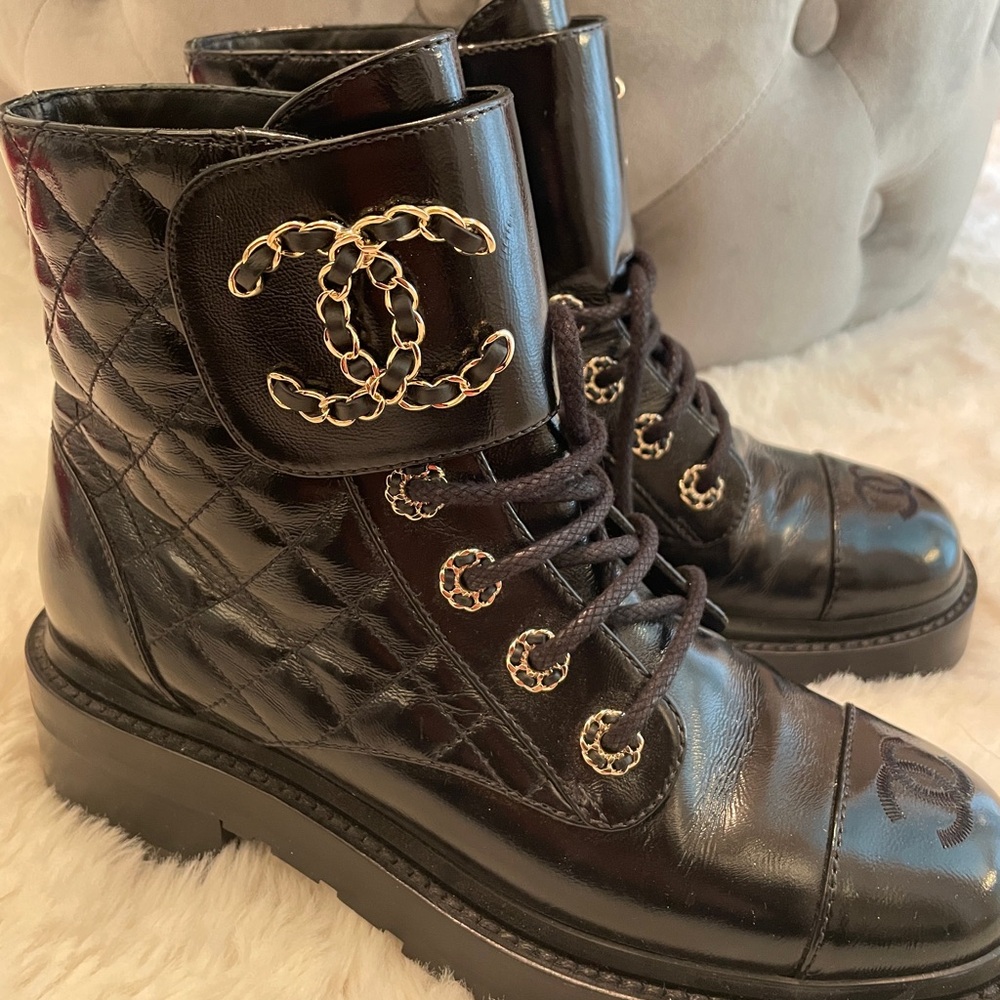 Chanel combat boots size 7 - Picture 3 of 3